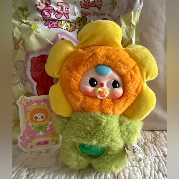 🌻 Baby Three Where is Spring Confirmed: Sunflower w/ Pacifier - Picture 1 of 6